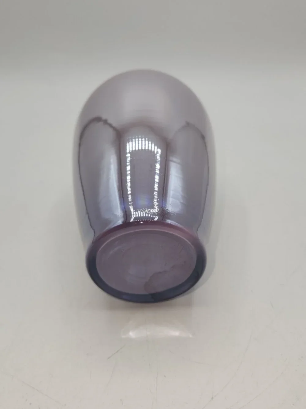 Vintage MCM Iridescent Glaze Glass Vase Art Deco 6.25